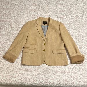 J. Crew Schoolboy Blazer Dalton Tan & White Chevron
